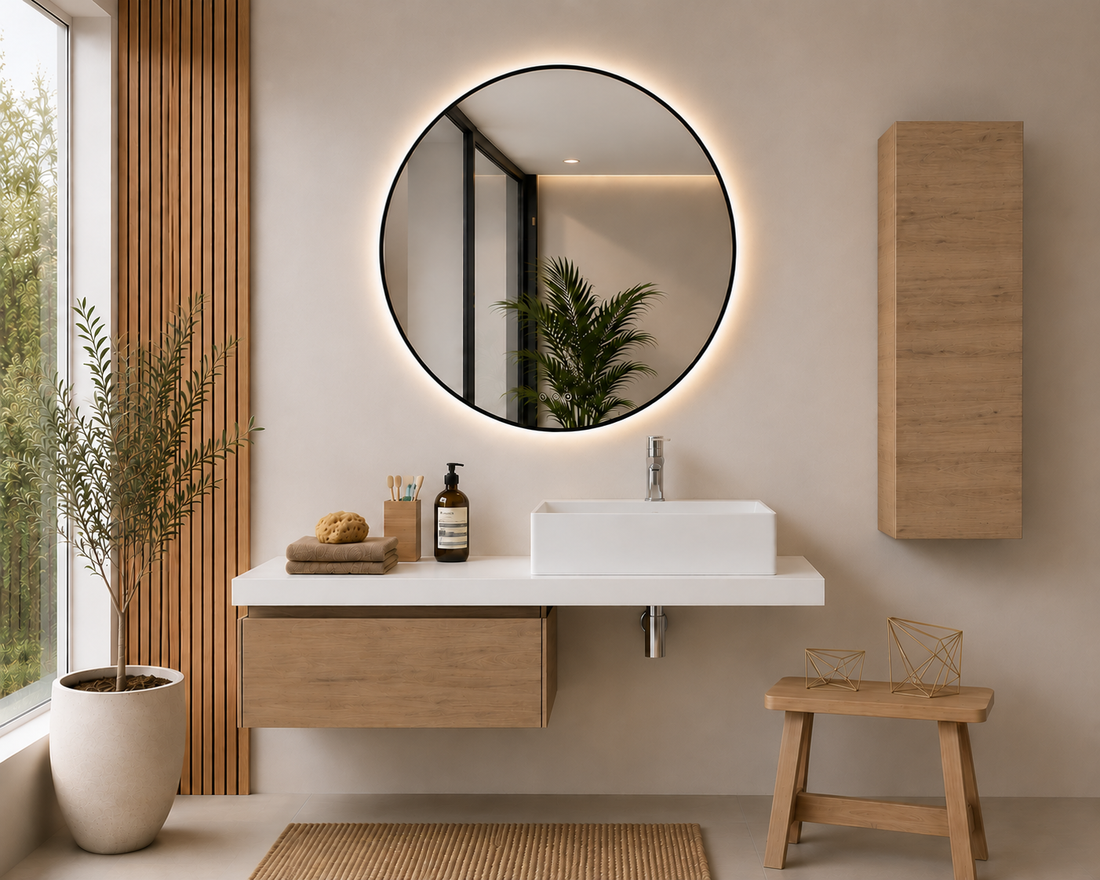 Szafka łazienkowa z modułem w kolorze stepowym 60 cm i blatem 120 cm SICILIA