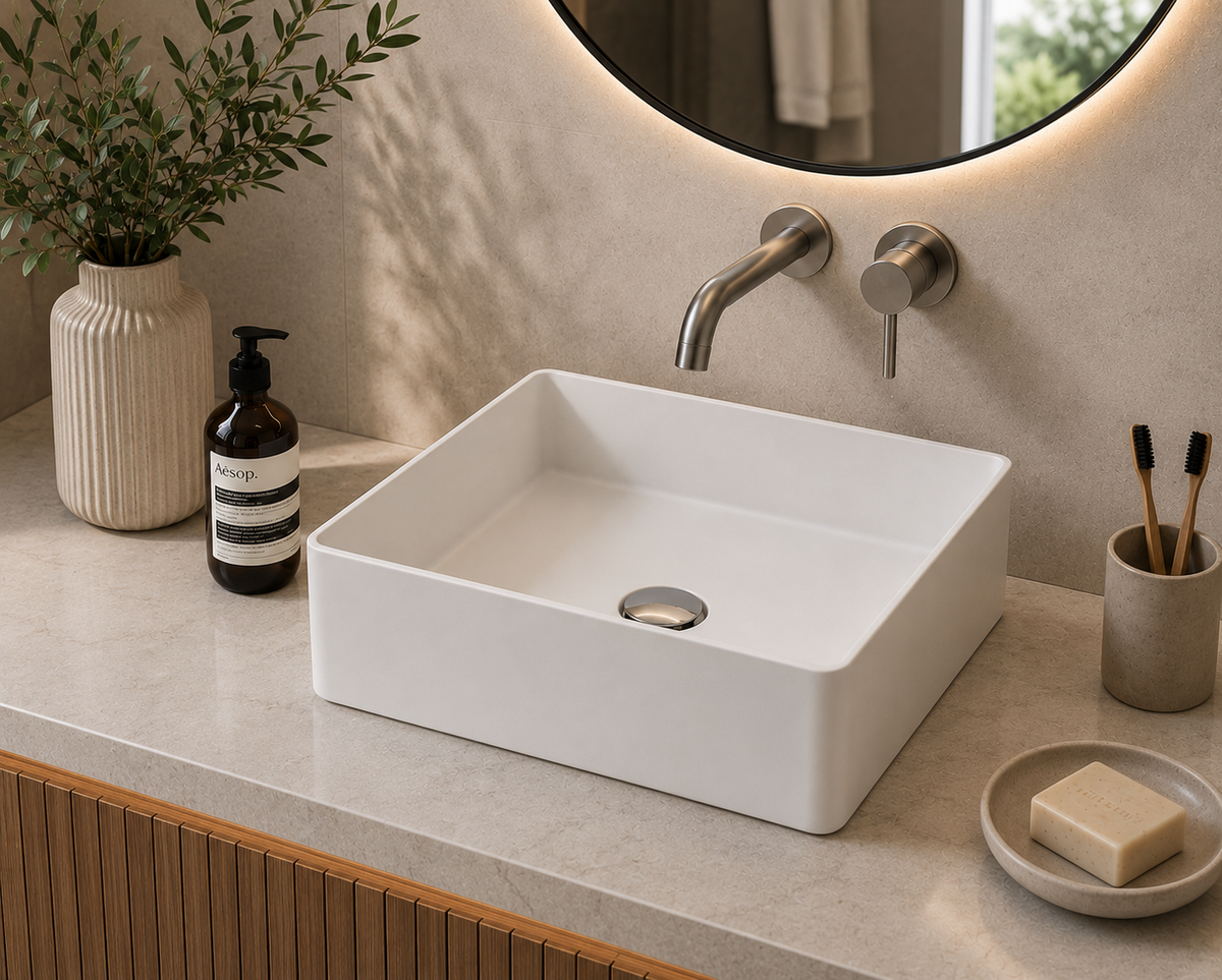 Umywalka porcelanowa nablatowa SATET